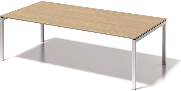 Bisley, BISLEY Schreibtisch CITO, U-Gestell HxBxT 740 x 2400 x 1200 mm Gestell weiß, Platte Ahorn, BISLEY Schreibtisch CITO, U-Gestell, HxBxT 740 x 2400 x 1200 mm, Gestell weiß, Platte Ahorn