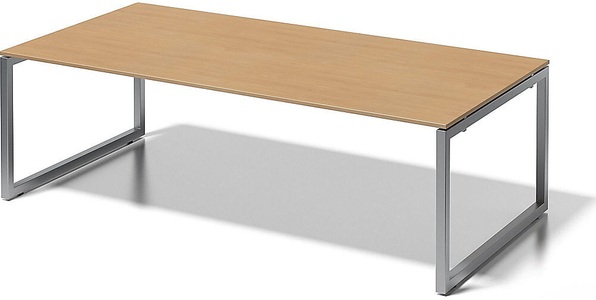 Bisley, BISLEY Schreibtisch CITO, O-Gestell HxBxT 740 x 2400 x 1200 mm Gestell silber, Platte Buche, BISLEY Schreibtisch CITO, O-Gestell, HxBxT 740 x 2400 x 1200 mm, Gestell silber, Platte Buche
