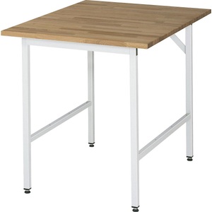 RAU, RAU Arbeitstisch, höhenverstellbar 800 - 850 mm, Buchenplatte massiv BxT 750 x 1000 mm, lichtgrau, RAU Arbeitstisch, Buche-Platte, 750 x 1000 x 800-850 mm