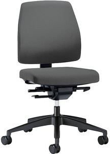 interstuhl, interstuhl Bürodrehstuhl GOAL, Rückenlehnenhöhe 430 mm Gestell schwarz, mit weichen Rollen eisengrau, Sitztiefe 410 - 460 mm, 