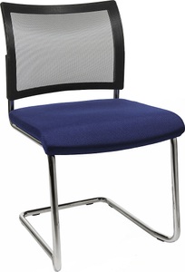 Topstar, Topstar Besucherstuhl, stapelbar Freischwinger, Netz-Rückenlehne, VE 2 Stk blau, Topstar Besucherstuhl, stapelbar, Freischwinger, Netz-Rückenlehne, VE 2 Stk, blau