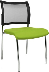 Topstar, Topstar Besucherstuhl, stapelbar 4-Fuß, Netz-Rückenlehne, VE 2 Stk apfelgrün, Topstar Besucherstuhl, stapelbar, 4-Fuß, Netz-Rückenlehne, VE 2 Stk, apfelgrün