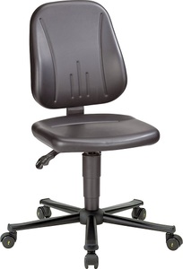 bimos, bimos ESD Unitec Arbeitsdrehstuhl Kunstleder Höhenverstellung 440 - 590 mm, Drehstuhl 9653 ESD, Kunstleder, Skai schwarz