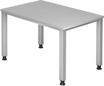 office akktiv, office akktiv RENATUS - Schreibtisch 4-Fuß-Gestell, Breite 1200 mm lichtgrau, 