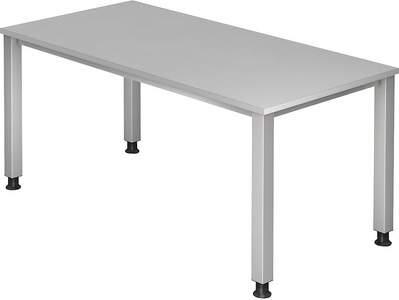 office akktiv, office akktiv RENATUS - Schreibtisch 4-Fuß-Gestell, Breite 1600 mm lichtgrau, 