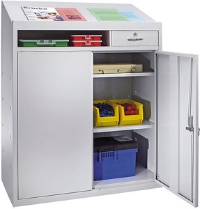 undefined, Werkzeugschrank mit Schreibpult HxBxT 1220 x 915 x 457 mm lichtgrau, ab 3 Stk, eurokraft basic Werkzeugschrank mit Schreibpult, HxBxT 1220 x 915 x 457 mm, lichtgrau, ab 3 Stk