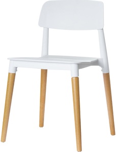 undefined, Stuhl GLAMWOOD VE 2 Stück weiß, Stuhl Paperflow Glamwood, Massivholz, PP-Sitz, weiss, 2er-Set