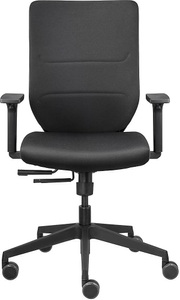 TrendOffice, TrendOffice Bürodrehstuhl TO-SYNC mit Armlehnen und Unirollen Polster-Rückenlehne, TrendOffice Bürostuhl TO-SYNC, mit Armlehnen und Unirollen, schwarz, Polster-Rückenlehne