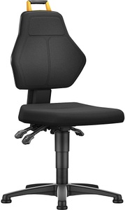 QUIPO, QUIPO Arbeitsdrehstuhl, schwarz mit Bodengleitern Textilbezug, eurokraft pro Arbeitsdrehstuhl, schwarz, mit Bodengleitern, Textilbezug