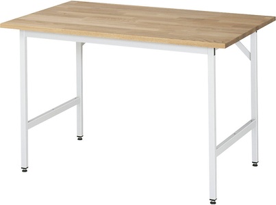 RAU, RAU Arbeitstisch, höhenverstellbar 800 - 850 mm, Buchenplatte massiv BxT 1250 x 800 mm, lichtgrau, RAU Arbeitstisch, Buche-Platte, 1250 x 800 x 800-850 mm