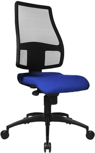 Topstar, Topstar Bandscheiben-Drehstuhl, Rückenlehnenhöhe 680 mm Rückenlehne mit atmungsaktiver Netzbespannung Sitzbezug royalblau, Topstar Bandscheiben-Drehstuhl, Rückenlehnenhöhe 680 mm, Rückenlehne mit atmungsaktiver Netzbespannung, Sitzbezug royalblau