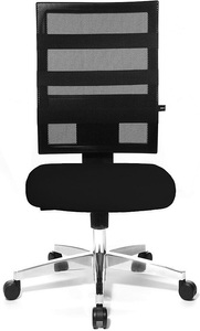 Topstar, Topstar Bürodrehstuhl X-PANDER Netzrückenlehne mit elastischen Gummibändern schwarz / schwarz, Topstar® Bürodrehstuhl X-Pander, Netzrücken, Fitness-Funktion, schwarz