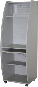 office akktiv, office akktiv Computerschrank mit Kunststoffrollladen, mobil Basic Variante, HxBxT 1785 x 600 x 630 mm 2 Fachböden BxT 560 x 300 mm, eurokraft pro Computerschrank mit Kunststoffrollladen, mobil, Basic Variante, HxBxT 1785 x 600 x 630 mm, 2 Fachböden BxT 560 x 300 mm