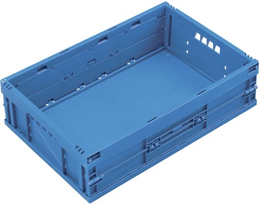 undefined, Faltbox aus Polypropylen Inhalt 33 l, ohne Deckel blau, Faltbox aus Polypropylen, Volumen 33 l, blau