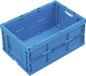 undefined, Faltbox aus Polypropylen Inhalt 54 l ohne Deckel, blau, Faltbox aus Polypropylen, Volumen 54 l, ohne Deckel, blau