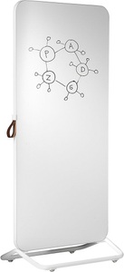 Chameleon, Chameleon Mobile Design-Schreibtafel Emailletafel Rahmen weiß, Chameleon Mobile Design-Schreibtafel, Stahlblech, emailliert, BxH 887 x 1924 mm, weiß