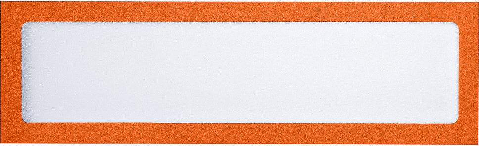 office akktiv, office akktiv Magnetische Infotasche für Überschriften, DIN A4 hoch / DIN A5 quer, 225 x 60 mm Rahmen orange, VE 10 Stk, eurokraft basic Magnetische Infotasche, für Überschriften, DIN A4 hoch / DIN A5 quer, 225 x 60 mm, Rahmen orange, VE 10 Stk