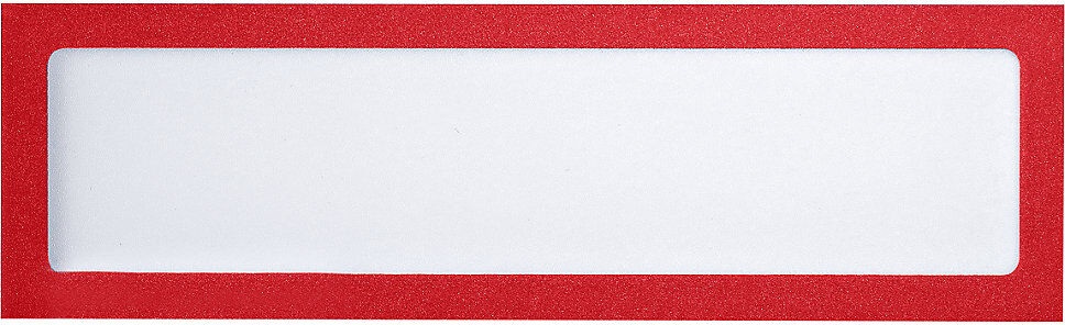 office akktiv, office akktiv Magnetische Infotasche für Überschriften, DIN A4 hoch / DIN A5 quer, 225 x 60 mm Rahmen rot, VE 10 Stk, eurokraft basic Magnetische Infotasche, für Überschriften, DIN A4 hoch / DIN A5 quer, 225 x 60 mm, Rahmen rot, VE 10 Stk