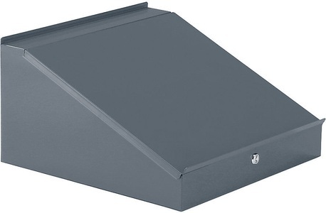 undefined, Schreibpult für Schrankbreite 500 mm HxBxT 95 / 275 x 495 x 495 mm blaugrau RAL 7031, eurokraft basic Schreibpult für Schrankbreite 500 mm, HxBxT 95 / 275 x 495 x 495 mm, blaugrau RAL 7031