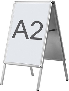 magnetoplan, magnetoplan Kundenstopper Typ SP, wetterfest DIN A2, MAGNETOPLAN Plakatständer DIN A2 00015 mit Klapprahmen 465x642mm