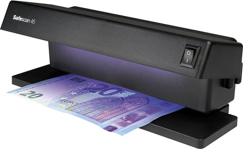 Safescan, Safescan Falschgeld-Prüfgerät SAFESCAN 45 UV doppelte UV Lampe, Safescan Geldscheinprüfgerät 45 UV Schwarz