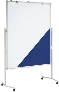 Maul, MAULpro Moderationstafel Textil blau / Whiteboard BxH 1200 x 1500 mm, MAUL Moderationstafel MAULpro, Textil blau / Whiteboard, BxH 1200 x 1500 mm