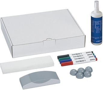 Maul, MAUL Whiteboard-Zubehör-Set Karton Set, Maul Whiteboard Zubehör-Set 6386099 Karton inkl. 4 Boardmarkern, Tafelwischer, Reiniger, 5 Kugel-Magneten