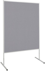 Maul, MAUL Moderationswand, Gesamthöhe 1905 mm Tafelmaße HxB 1500 x 1200 mm Filzoberfläche, grau, Karton-Regalkasten, VE 50 Stk, LxBxH 300 x 250 x 100 mm