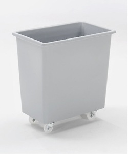 undefined, Rechteckbehälter aus Polyethylen, fahrbar Inhalt 135 l grau, ab 5 Stk, BASIC Rollbehälter, BxT 660 x 432 mm, grau