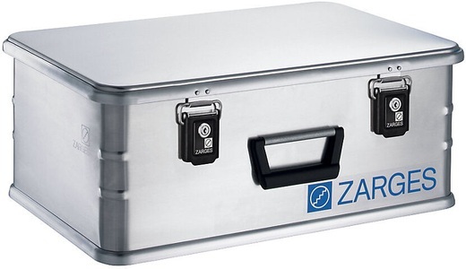 Zarges, ZARGES Alu-Kombi-Box Mini, Inhalt 42 l Außen-LxBxH 600 x 400 x 240 mm, Gewicht 4 kg, ZARGES Eurobox, mit Klappverschluss, LxBxH 600 x 400 x 240 mm, 42 Liter