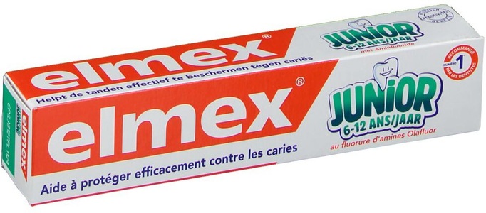 Elmex, elmex® Junior Zahnpasta 6-12 Jahren, elmex® Anti-Karies Zahnpasta Junior 6-12 Ans