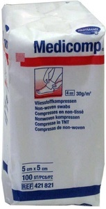 Hartmann, Hartmann Medicomp® Vliesstoffkompressen steril 4-lagig 5 cm x 5 cm, 
