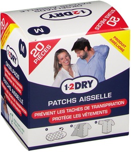 1-2DRY, 1-2DRY 1-2 DRY Achselpatchs weiß Gr. M, 1-2 DRY Achselpatchs weiß Gr. M
