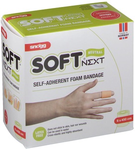 2PHARMA OTC, 2PHARMA OTC Soft® Snogg Next Natural selbsthaftende Weichschaum-Bandage 6 x 450 cm, Snögg Soft NEXT - 6cm x 4,5m neutral