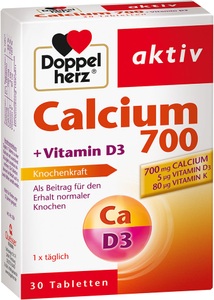 Doppelherz, Doppelherz Calcium 700+Vitamin D3 Tabletten, Doppelherz® aktiv Calcium 700 + Vitamin D3