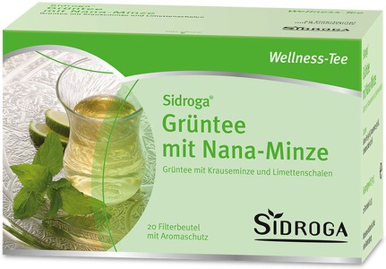Sidroga Gesellschaft für Gesundheitsprodukte mbH, Sidroga Gesellschaft für Gesundheitsprodukte mbH Sidroga® Wellness Grüntee mit Nana-Minze, Sidroga® Wellness Grüntee mit Nana-Minze