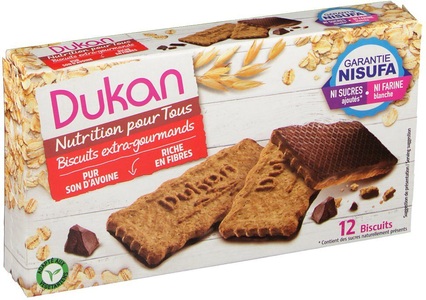Dukan, Dukan® Haferkleie Kekse in Schokoglasur, Dukan® Haferkleie Kekse mit Schokoladenüberzug