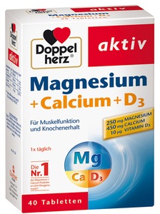 Queisser Pharma GmbH & Co. KG, Queisser Pharma GmbH & Co. KG Doppelherz® Magnesium + Calcium + D3 Tabletten, Doppelherz® Magnesium + Calcium + D3 Tabletten