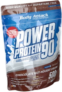 Body Attack, Body Attack Sports Nutrition GmbH & Co. KG Body Attack Power Protein 90 Chocolate Nut-Nougat Cream, Body Attack Power Protein 90 Chocolate Nut-Nougat (500g)