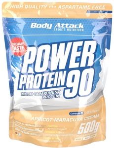 Body Attack, Body Attack Power Protein 90 Aprikose-Maracuja, Body Attack Power Protein 90 Apricot-Maracuya (500g)