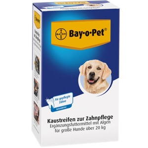 Bayer, Bayer Bay-o-Pet® Zahnpflege Kaustreifen mit Alge für große Hunde, 