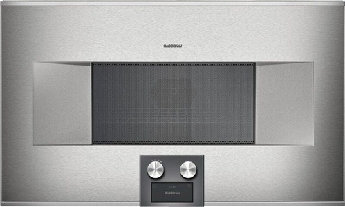 Gaggenau, Gaggenau BM 485 110 Backofen Edelstahl links, Gaggenau Serie 400, Einbau-Kompaktbackofen mit Mikrowellenfunktion, 76 x 45 cm, Türanschlag: Links, Edelstahl hinter Glas, BM485110