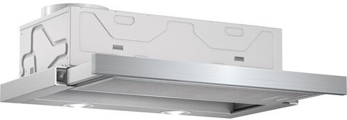 Bosch, Bosch Dfm064W50C - Dunstabzugshaube (Grau/Edelstahl), Bosch Flachschirmhaube DFM064W50C, 60 cm, Grau-Metallic, Abluft/Umluft, C