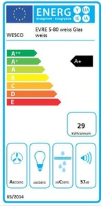 Wesco, Wesco EVRE 5-80 Dunstabzugshaube weiss, 