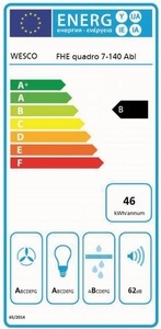 Wesco, Wesco FHE quadro 7-140 Dunstabzugshaube Abluft ohne Randabsaugung, WESCO FHE Quadro 7 140 Dunstabzugshauben