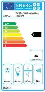 Wesco, Wesco EVRE-L 5-80 Dunstabzugshaube weiss / schwarz, Wesco EVRE-L 5-80 Dunstabzugshaube Weiss/Schwarz