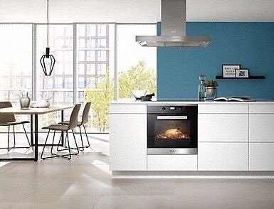 MIELE, Miele PUR 98 D Dunstabzughaube Edelstahl, Miele Insel-Dunstabzugshaube PUR 98 D, 90 cm, Edelstahl, Abluft/Umluft, A