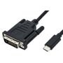 ROLINE, Roline 1435870 - USB/VGA-Kabel (Schwarz), Roline - 11045831 2 m DVI-D USB Typ-C Schwarz, One Size