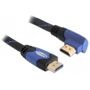 undefined, DeLOCK 2m High Speed HDMI 1.4 2m HDMI HDMI Schwarz, Blau HDMI-Kabel, Delock Kabel gewinkelt links HDMI - HDMI, 2 m, Blau