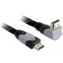 undefined, DeLOCK 2m High Speed HDMI 1.4 2m HDMI HDMI Schwarz, Grau HDMI-Kabel, Delock Kabel gewinkelt oben HDMI - HDMI, 2 m, Grau